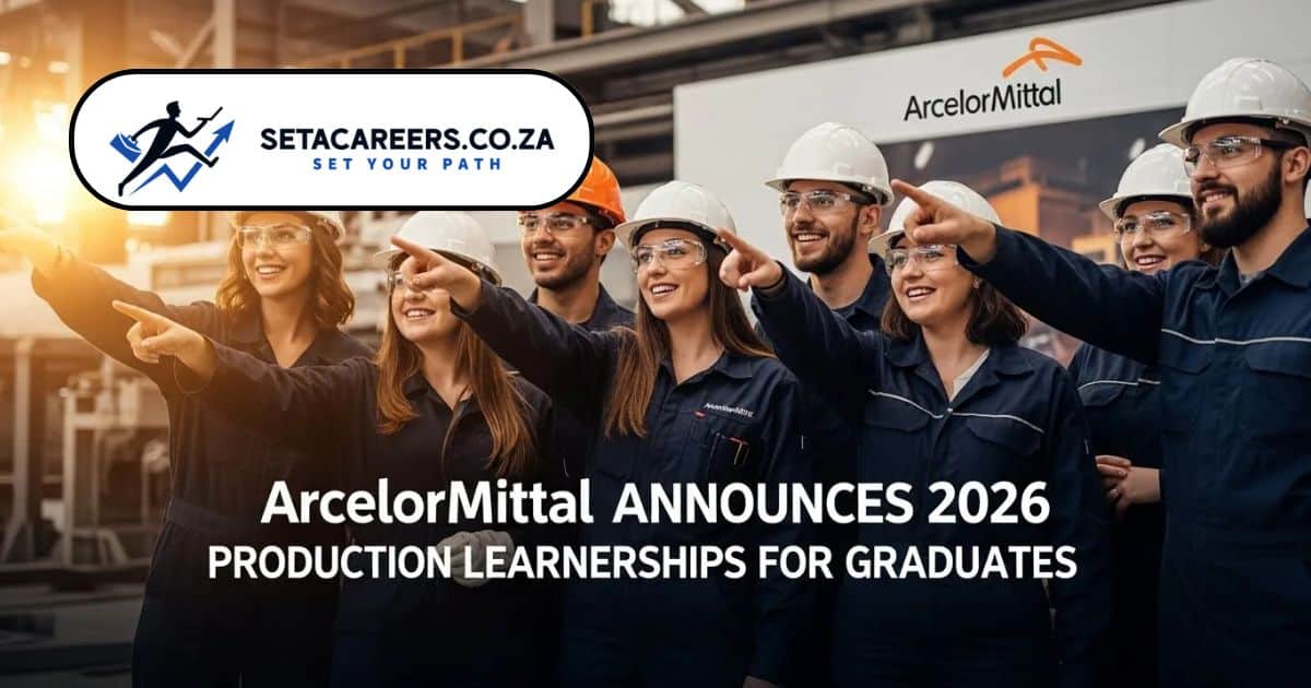 ArcelorMittal South Africa Production Learnerships 2026 in Vanderbijlpark.