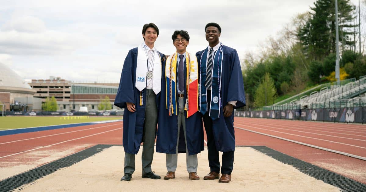 Students standing at a crossroads choosing between learnerships, internships, and apprenticeships.