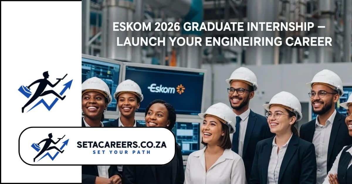 Young South African graduates working on a land development project during the Eskom Graduate Internship Programme 2026