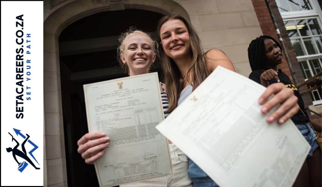 Learner exploring study options with matric results in South Africa