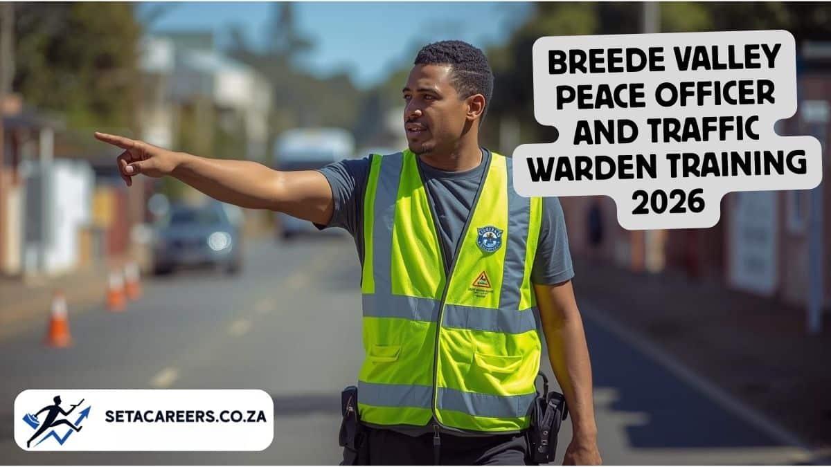 Traffic warden trainee during Peace Officer training in Worcester Western Cape
