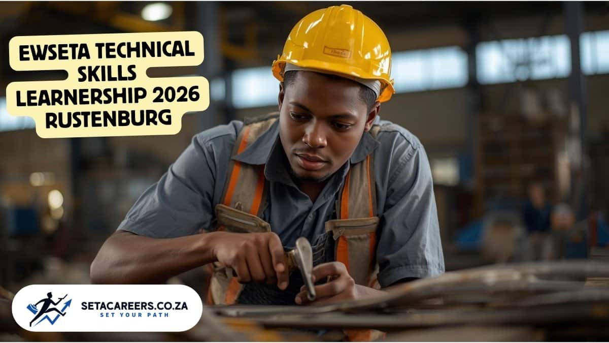 EWSETA funded General Technical Practice learner in Rustenburg workshop