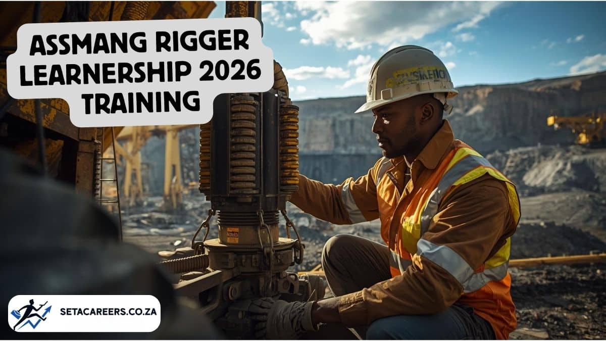 Engineering learner participating in a rigger learnership at Black Rock Mine in Northern Cape