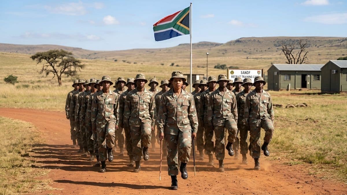 South African National Defence Force recruits training during MSDS programme
