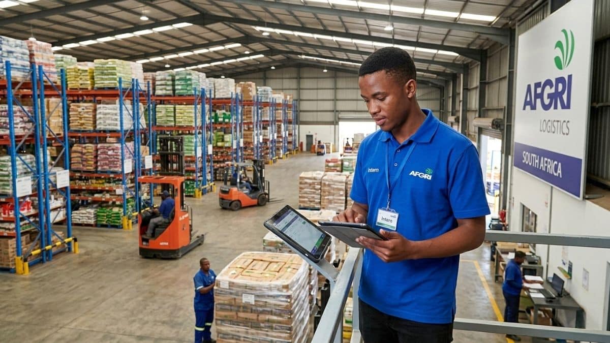 Logistics intern working in supply chain environment in Centurion