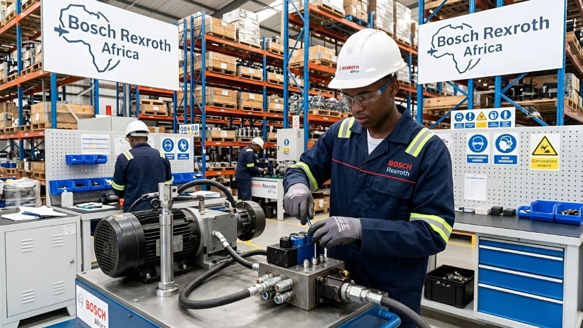 Bosch Rexroth Africa YES Learnership participant gaining industrial workplace experience