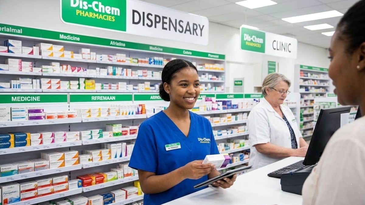 Pharmacy assistant trainee working in dispensary