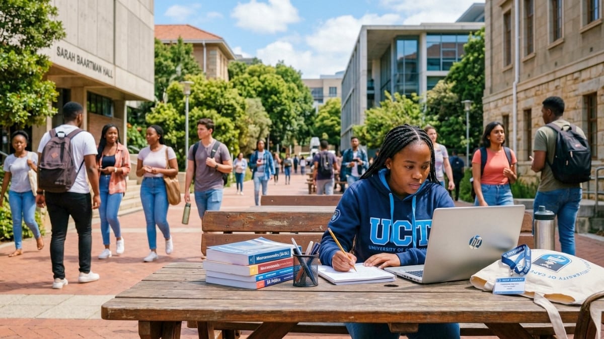 South African university student benefiting from ISFAP bursary funding