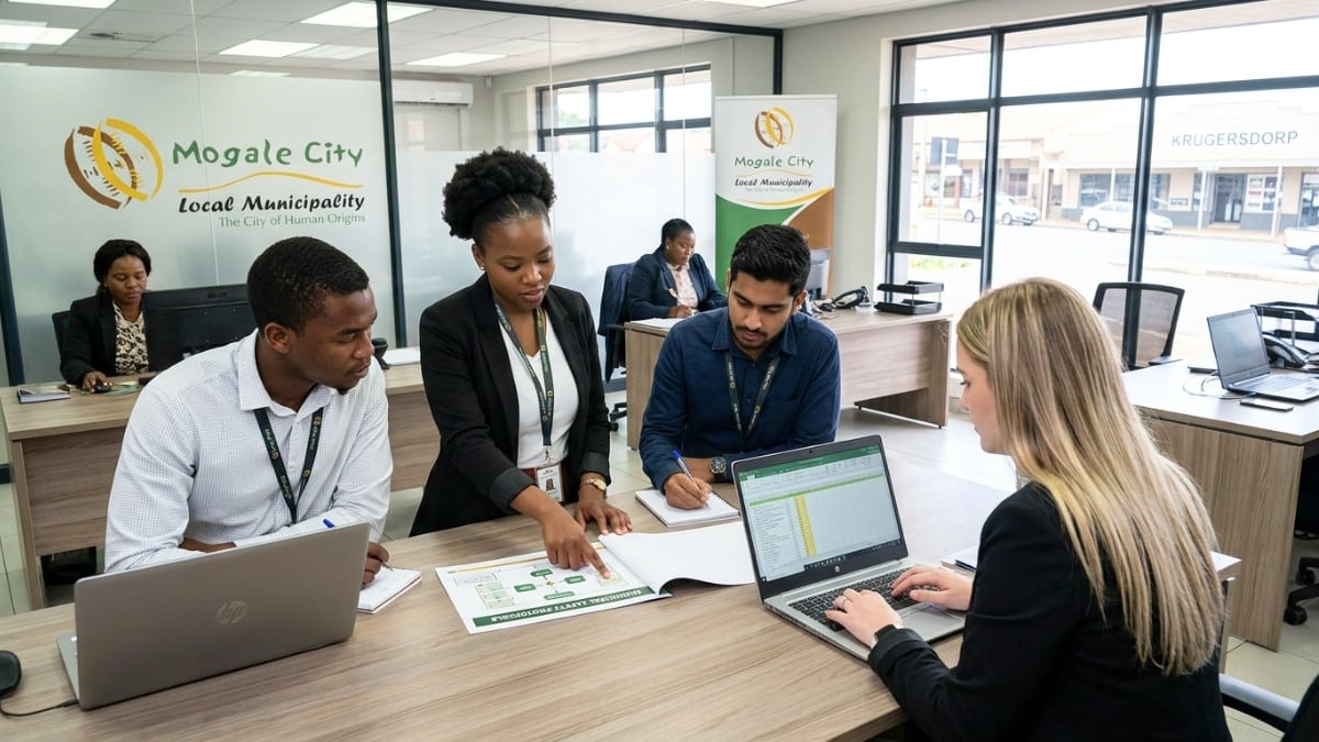 Young graduates participating in Mogale City municipal internship programme