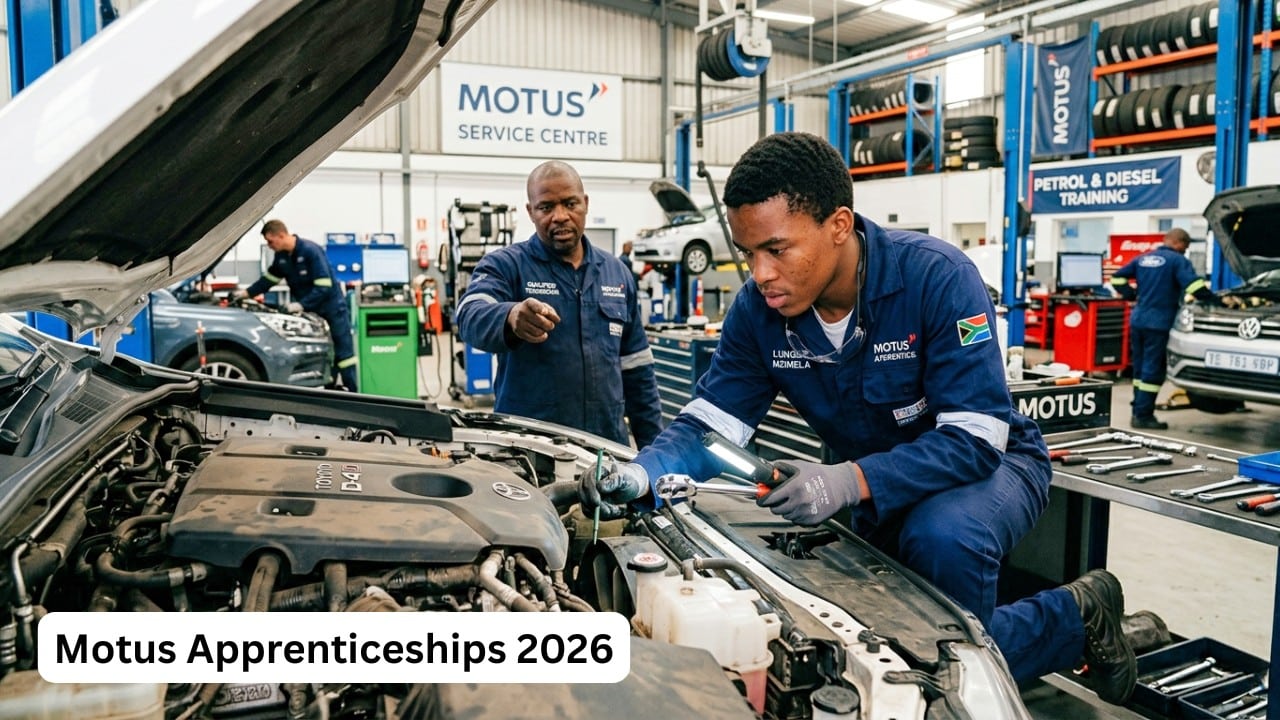 Motus Corporation Automotive Apprenticeships 2026 for petrol and diesel mechanic training in South Africa