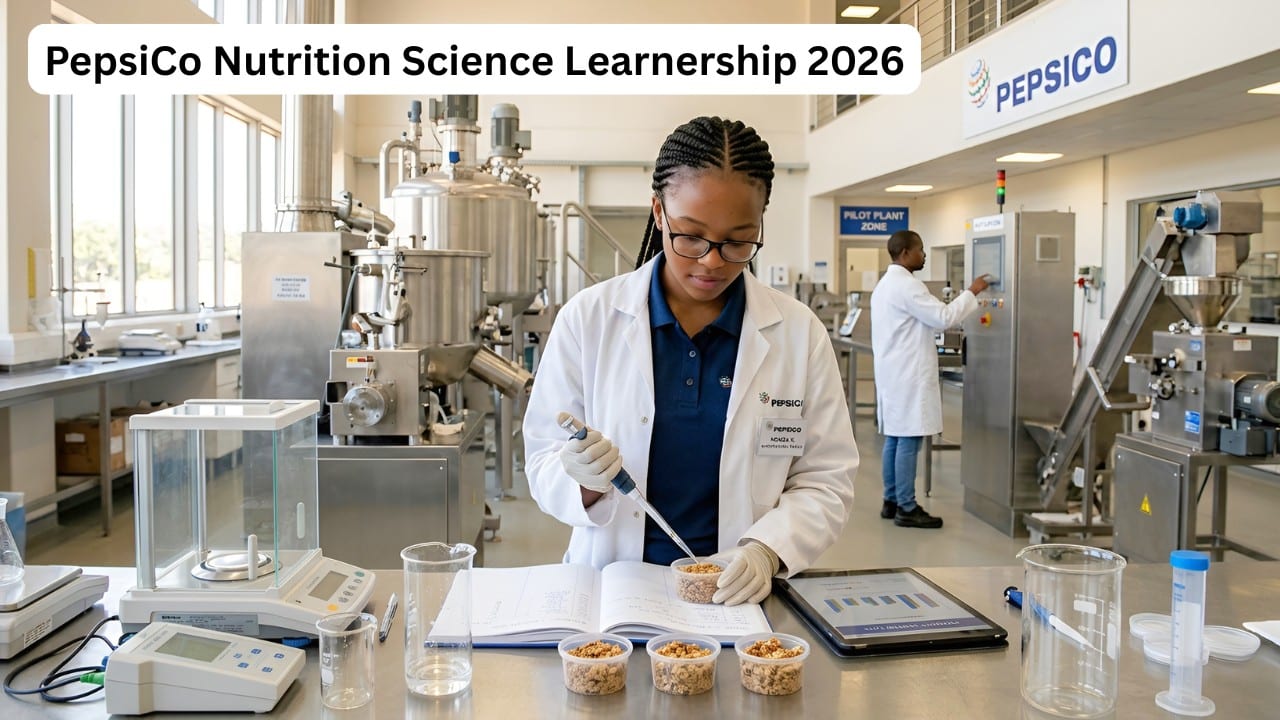 PepsiCo R&D WIL Learnership Nutrition Science 2026 candidate working in a Cape Town laboratory