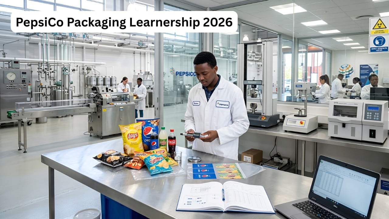 PepsiCo R&D WIL Learnership Packaging 2026 candidate working in a lab in Cape Town