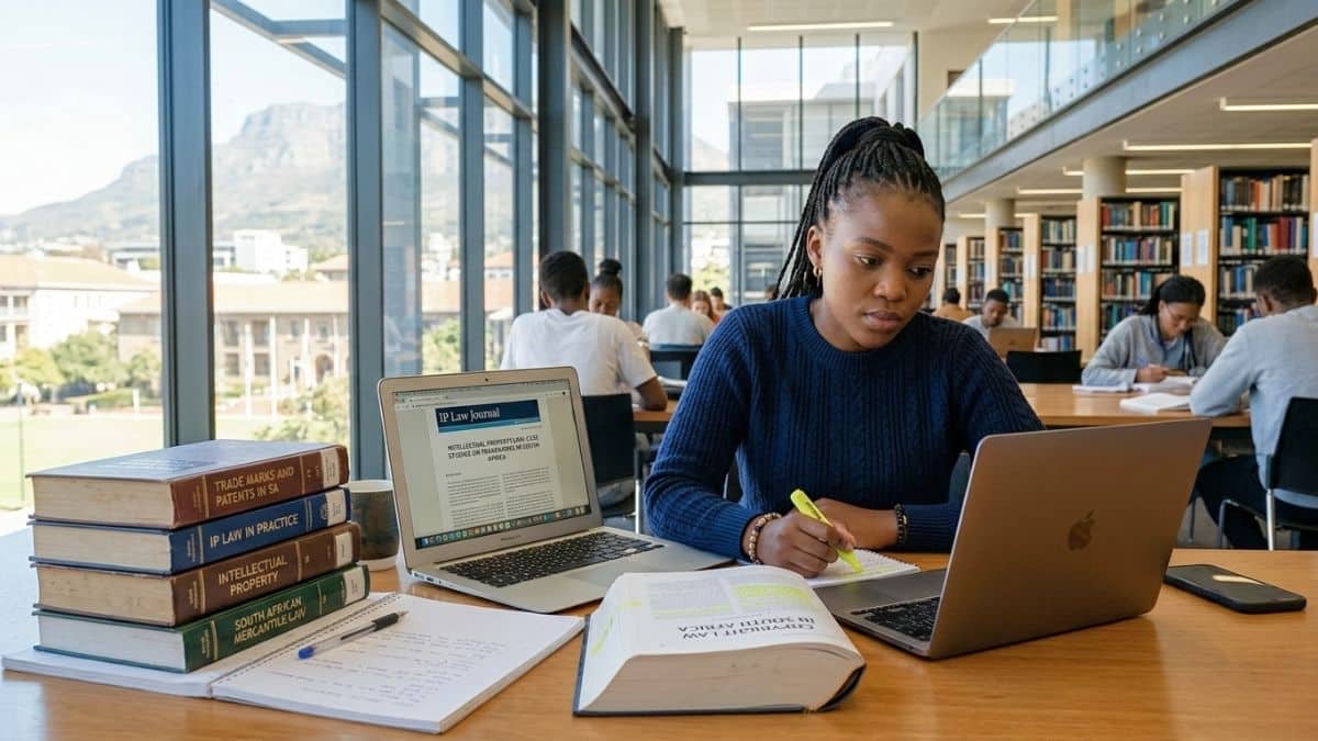 South African law student studying intellectual property law for SAIIPL bursary opportunity