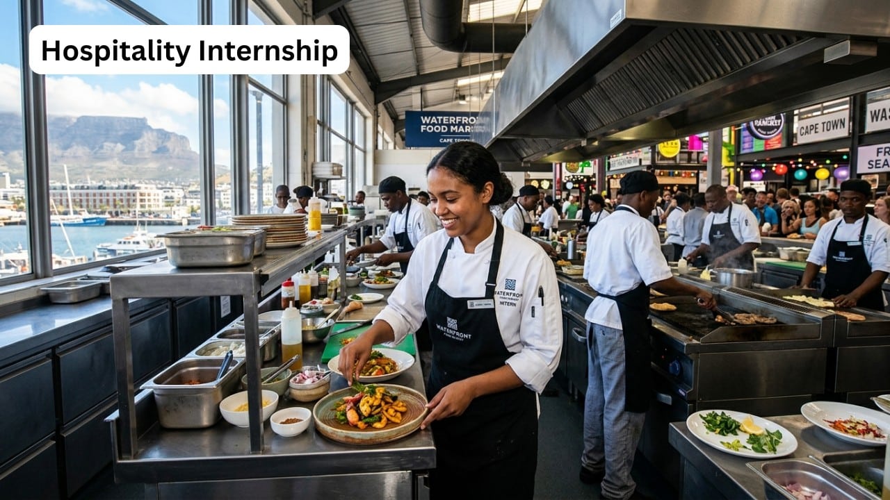 Hospitality intern working at Makers Landing V&A Waterfront Cape Town