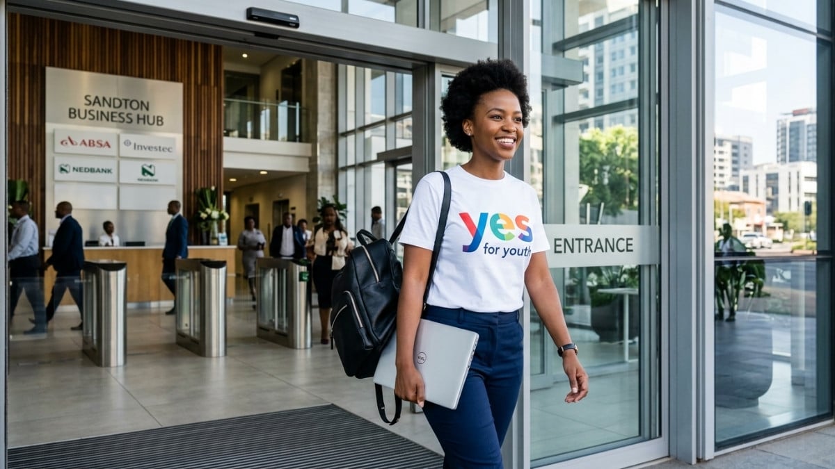 Young professional starting work through the YES4Youth Programme