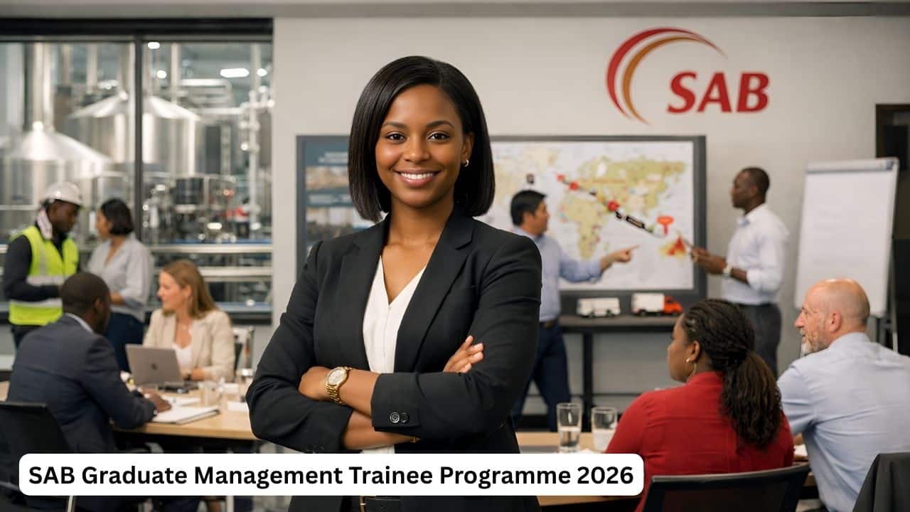 Young South African graduate in a corporate leadership training environment for the SAB Graduate Management Trainee Programme