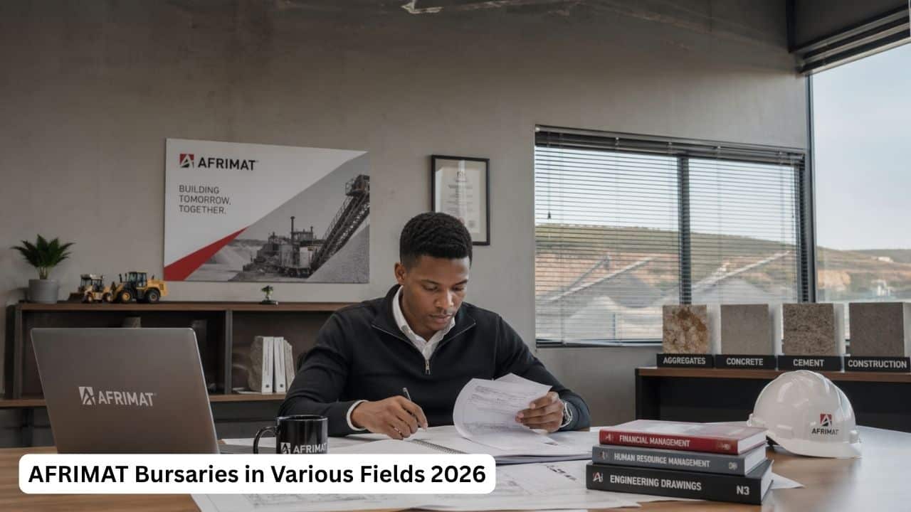 South African student preparing an application for AFRIMAT bursaries in engineering, finance, and human resources
