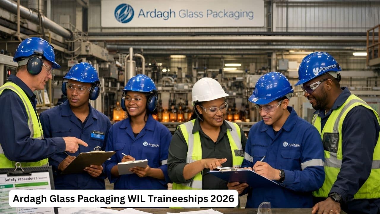 Ardagh Glass Packaging WIL trainees gaining practical experience in a manufacturing environment