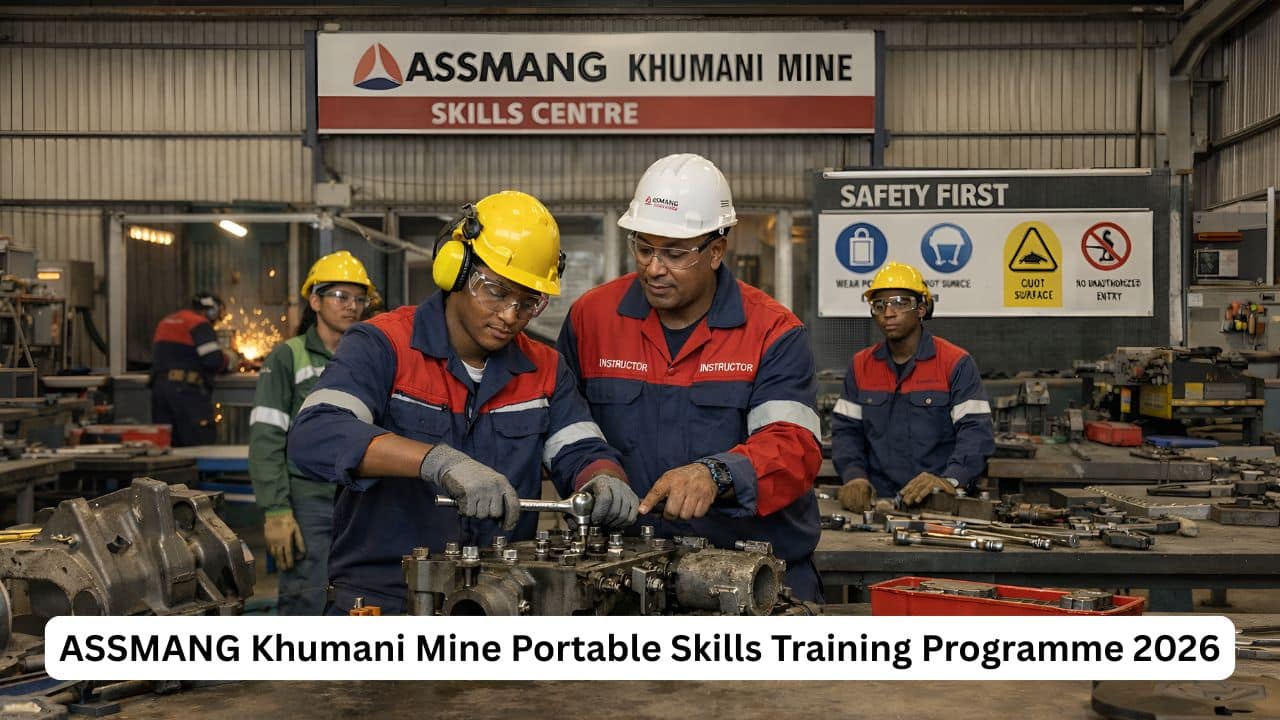 South African trainees receiving practical artisan-related workshop training at ASSMANG Khumani Mine