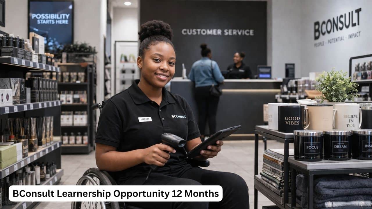 Young South African retail learner living with a disability during the BConsult learnership programme