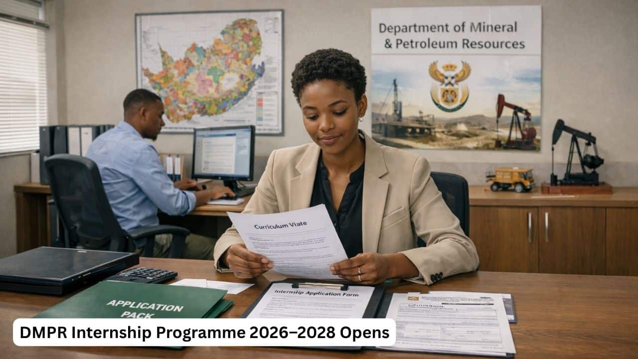 South African graduates preparing applications for the DMPR Internship Programme 2026–2028