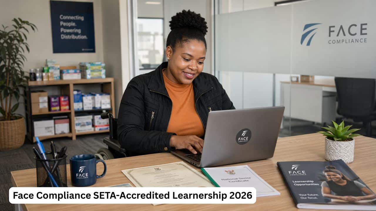 Young South African applicant living with a disability registering for the Face Compliance learnership opportunity