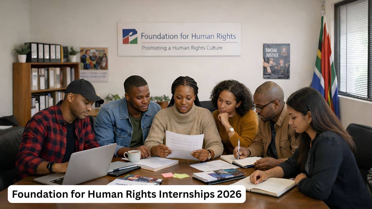 Young South African postgraduate interns working in a human rights programme office
