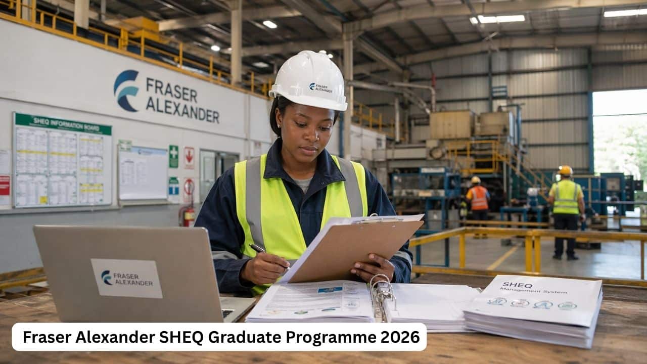 South African SHEQ graduate preparing for the Fraser Alexander graduate programme