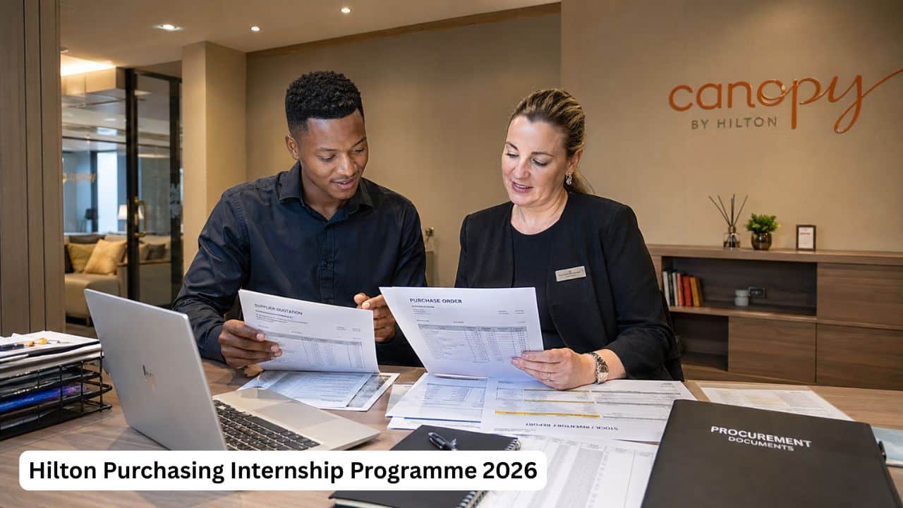 Young South African purchasing intern gaining procurement and supply chain experience through the Hilton Purchasing Internship Programme