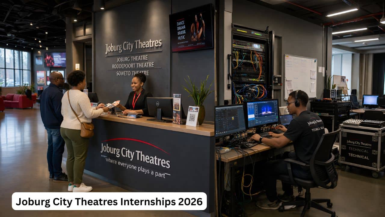 Joburg City Theatres internships 2026 for customer service and IT graduates in Johannesburg