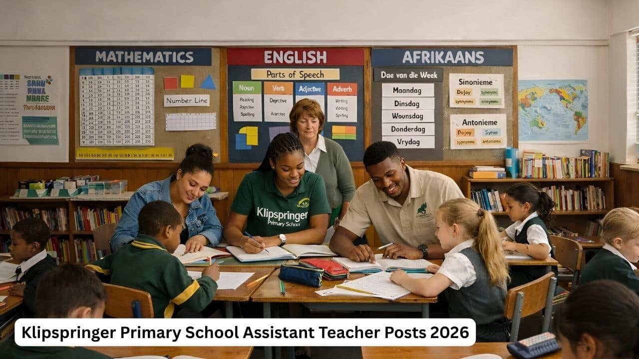 Assistant Teacher opportunity at Klipspringer Primary School for Mathematics, English and Afrikaans support roles