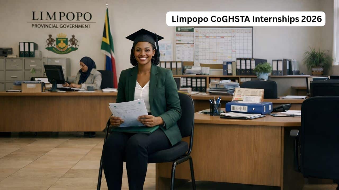 Limpopo graduate applying for CoGHSTA Internship Programme 2026 in a government office setting
