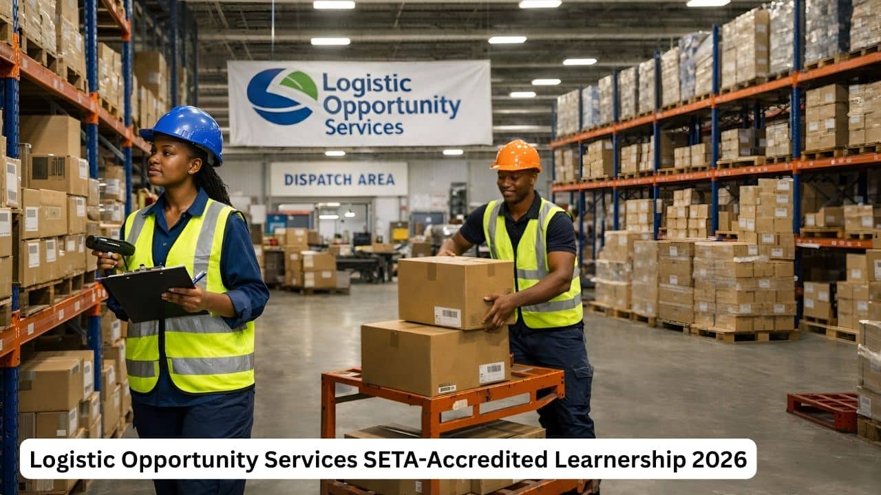 Young warehouse trainees handling stock in a logistics environment