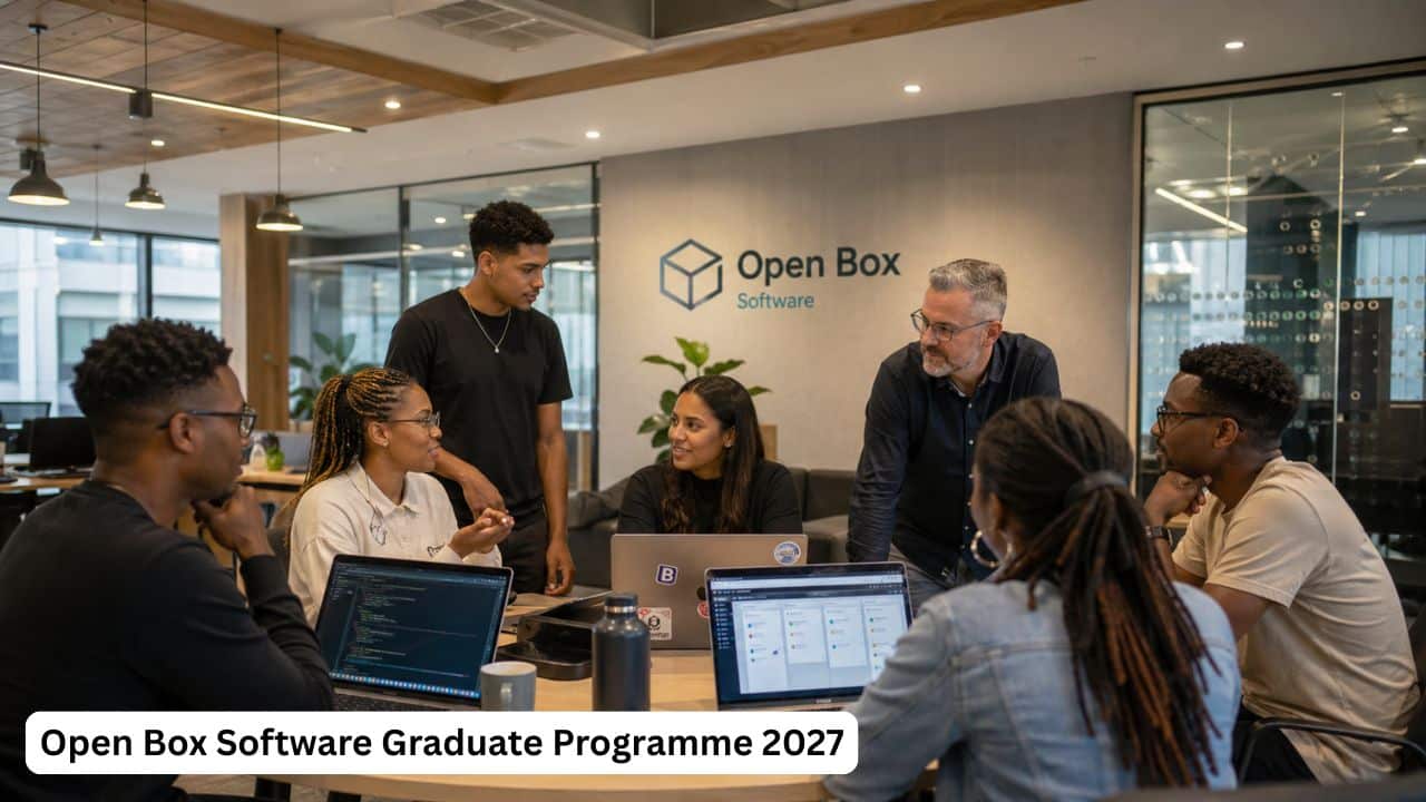 Young South African technology graduates working on client projects during the Open Box Software Graduate Programme.