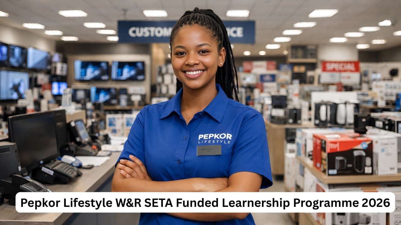 Young South African retail learner in a modern Pepkor Lifestyle store environment