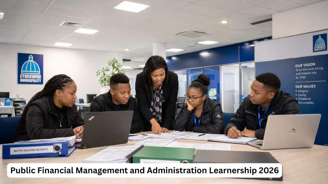 Young South African learners gaining public financial management and administration experience through the 2026 municipal learnership