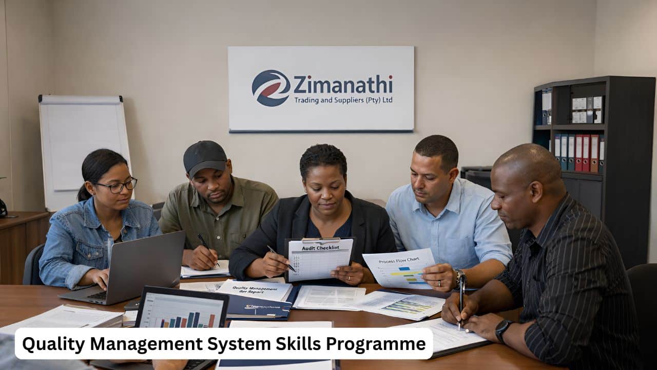 South African adult learners taking part in a quality management system training programme in George