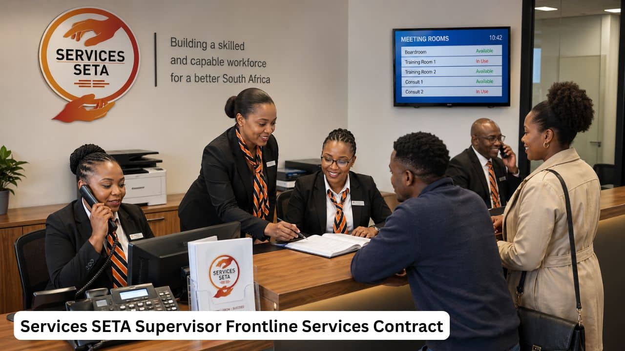 South African frontline services supervisor managing reception and switchboard operations in a professional Services SETA office