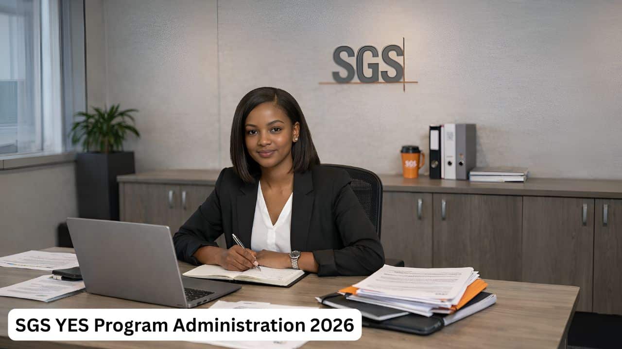 SGS YES Program administration candidate working in a professional office environment