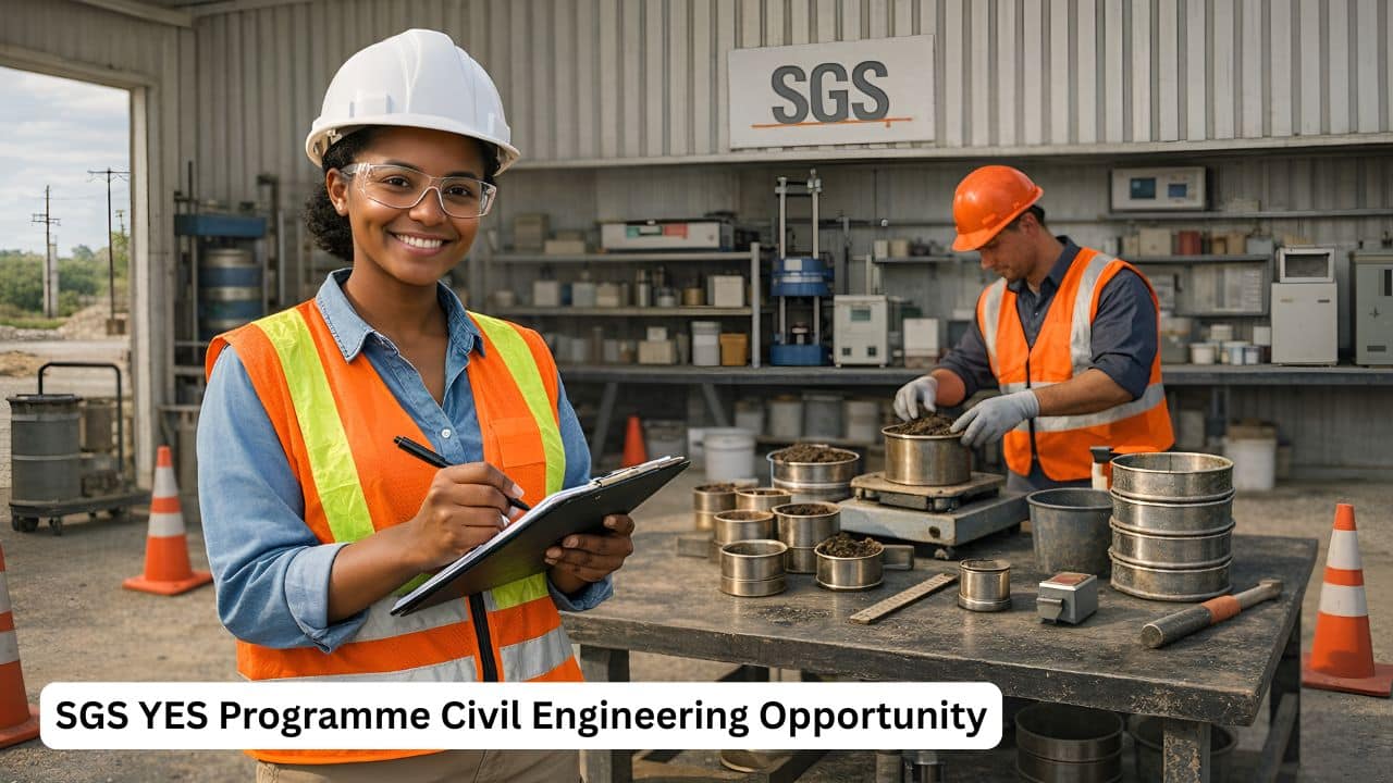 SGS YES Programme candidate performing civil engineering field testing support work