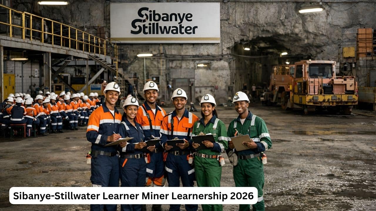 Sibanye-Stillwater Learner Miner learnership applicants during mining training orientation