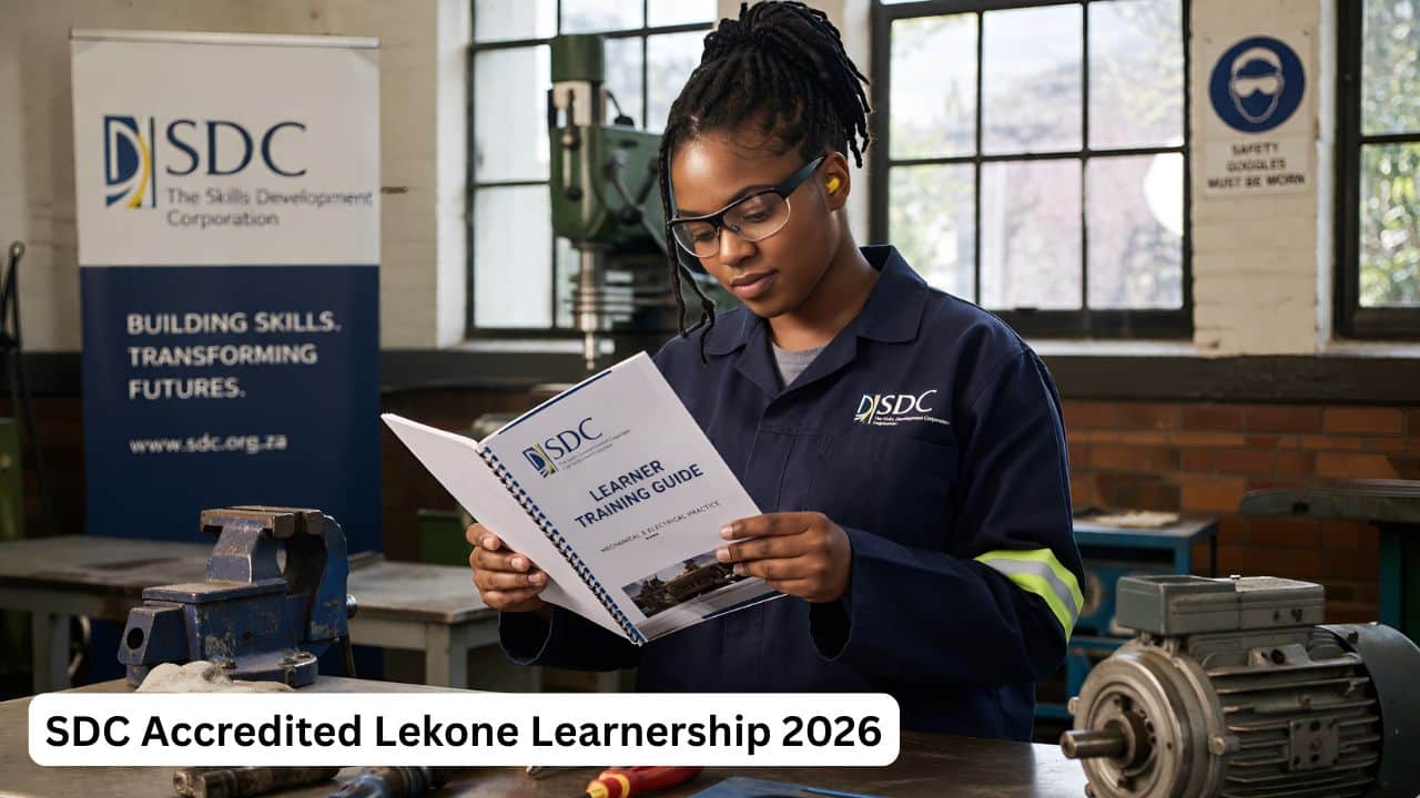 Young South African learner training for a paid accredited technical learnership in Gauteng