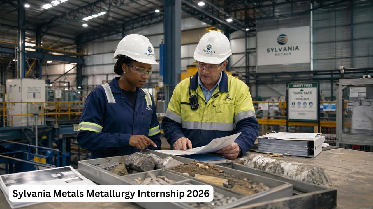 Young South African metallurgical engineering graduate gaining plant experience through the Sylvania Metals Metallurgy Internship 2026