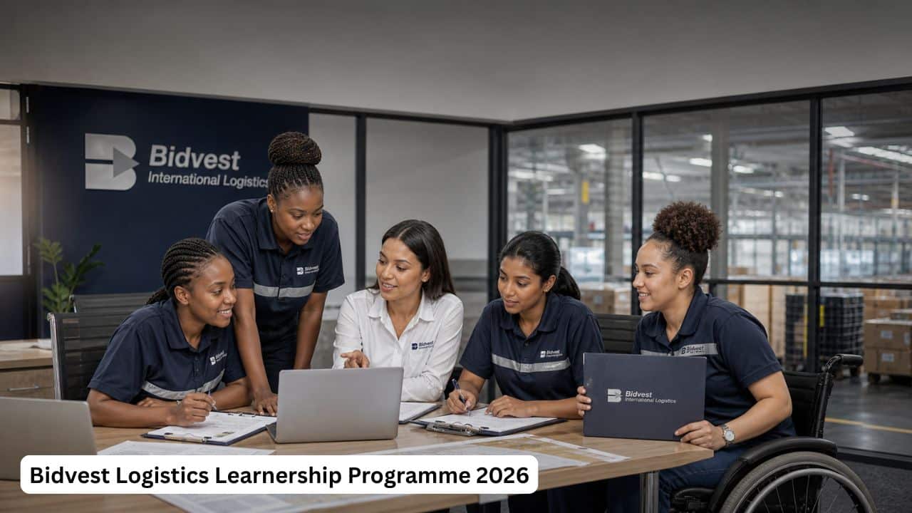 Young South African women participating in a Bidvest International Logistics learnership training session.