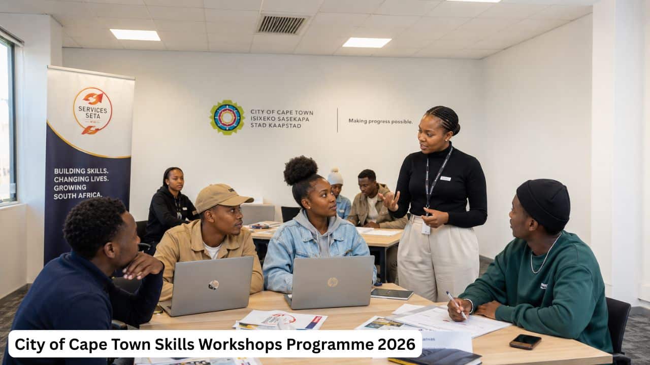 Young South African learners attending the City of Cape Town Skills Workshops Programme 2026