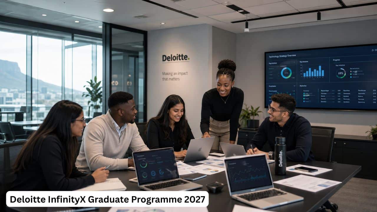Young South African graduates working on a consulting project for the Deloitte InfinityX Graduate Programme