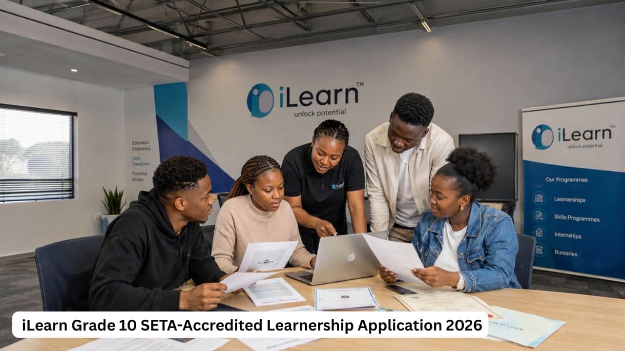 Young South African applicants preparing documents for the iLearn Grade 10 SETA-accredited learnership application