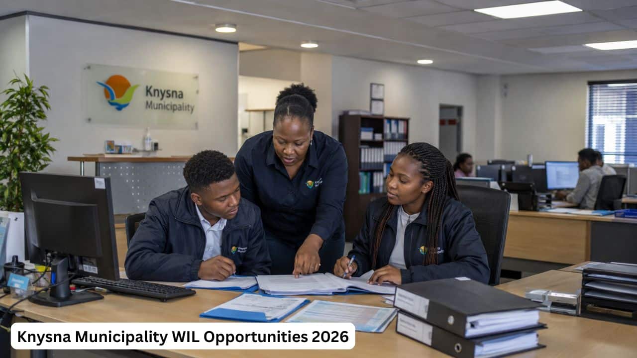 Young South African students receiving municipal workplace training through Knysna Municipality WIL opportunities