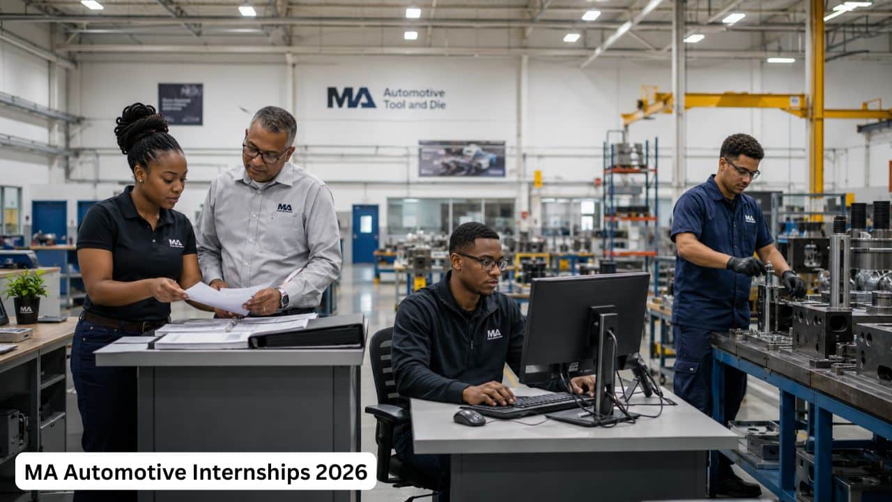 South African interns gaining HR, IT and maintenance experience in an automotive manufacturing workplace