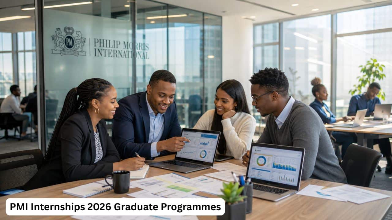 South African graduate interns working on commercial, HR, brand and supply chain projects at Philip Morris International.